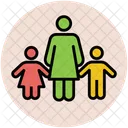 Mother Kids Daughters Icon