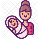 Mother And Baby Icon