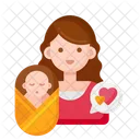 Mother And Baby Icon