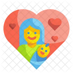 Mother And Child Love  Icon