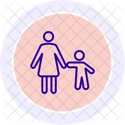 Mother and child silhouette  Icon