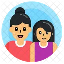 Motherhood Mother And Daughter Mom And Daughter Icon