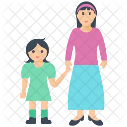 Mother and Daughter  Icon