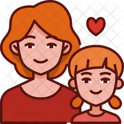 Mother And Girl  Icon