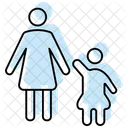 Mother And Teenager Icon Color Shadow Thinline Icon Icon