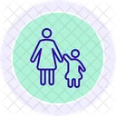 Mother And Teenager Icon Line Icon Icon