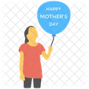Kids Balloon Mother Icon