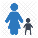 Mother Son Kids Icon