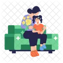Mother Kissing  Icon