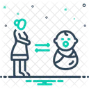 Mother To Child Perinatal Mother Newborn Child Birth Motherhood Maternity Mothering Parenting Parent Icon