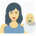 Mother With Baby Baby Family Icon