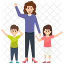 Mother with Children  Icon