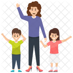 Mother with Children  Icon