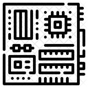 Motherboard Processor Chip Icon