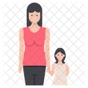 Mother With Child Single Parent Family Icon