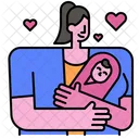 Motherhood Baby Daughter Icon