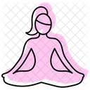 Motherhood Yoga Pose Color Shadow Thinline Icon Icon