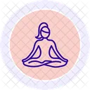 Motherhood Yoga Pose Line Icon Icon