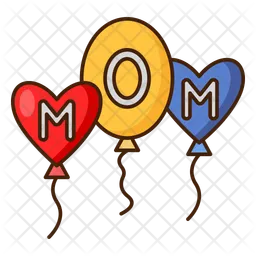 Mothers Day Balloons  Icon