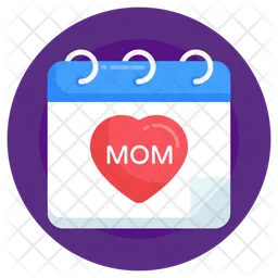 Mothers Day Calendar  Icon