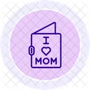 Mothers Day Card Line Icon Icon