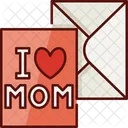 Mothers Day Greeting Card I Love Mom Mothers Day Icon