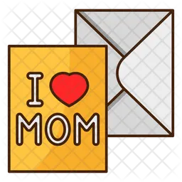 Mothers Day Greeting Card  Icon