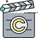 Motion Picture Copyright Clapperboard Copyright Icon