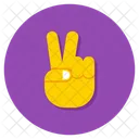Victory Hand Gesture Peace Icon