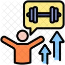 Motivation Dumbbell Exercise Icon