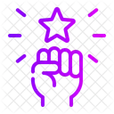 Motivation Star Fist Icon