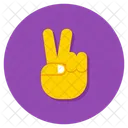 Victory Hand Gesture Peace Icon