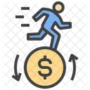 Motivation Money Management Run Icon