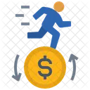 Motivation Money Management Run Icon