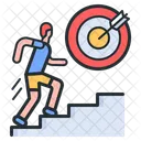 Motivation Goal Ladder Icon
