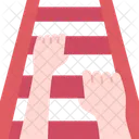 Motivation Climbing Upward Icon