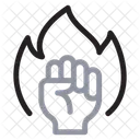 Motivation On Fire Growth Icon