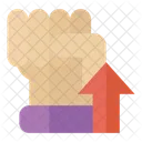 Motivation Arrows Hand Icon