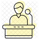Motivational Speaker Color Shadow Thinline Icon Icono