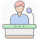 Motivational Speaker Lineal Color Icon Icono