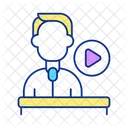 Motivational speaker video course  Icon
