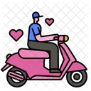 Motocicleta Moto Amor Icono