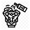 Motor Desengrasante Coche Icono