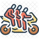 Motorbike Triple Bike Icon