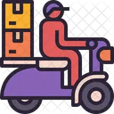 Motorbike Delivery Icon