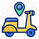 Motorbike Transportation Location Icon