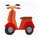 Motorcycle Scooter Red Moped Icon