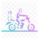Motorcycle Motorbike Road Icon