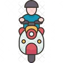 Motorcycle Scooter Riding Icon