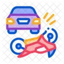 Motorcycle Car Accident  Icon